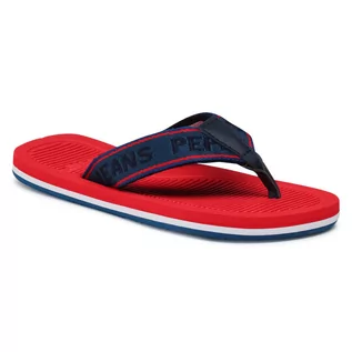 Buty dla chłopców - Japonki Pepe Jeans - Off Beach Tape PBS70038 Red 255 - grafika 1