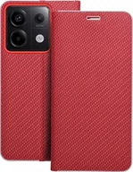 Etui i futerały do telefonów - OEM Kabura LUNA Book Carbon do XIAOMI Redmi Note 13 Pro 5G czerwony - miniaturka - grafika 1
