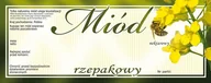 Akcesoria do hodowli zwierząt - Etykiety na Miód Rzepakowy (100szt) - wzór E133 - miniaturka - grafika 1