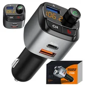 Transmitery FM - Transmiter Fm Bluetooth Ładowarka Mp3 Qc 3Xusb 36W C68 - miniaturka - grafika 1