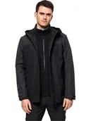 Kurtki męskie - Jack Wolfskin Kurtka funkcyjna 3w1 "Taubenberg" w kolorze czarnym - miniaturka - grafika 1