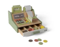Zabawy w naśladowanie dorosłych - Drewniana kasa fiskalna z akcesoriami DANTOY - miniaturka - grafika 1