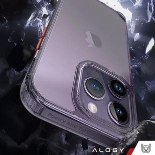 Etui na telefon Alogy Protective Case obudowa ochronna do Apple iPhone 14 Pro Czarno-przezroczyste - Etui i futerały do telefonów - miniaturka - grafika 4