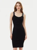 Sukienki - KARL LAGERFELD Sukienka codzienna A2W13018 Czarny Slim Fit - miniaturka - grafika 1