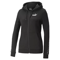 Bluzy damskie - PUMA Damska bluza z kapturem Puma Power Tape na zamek błyskawiczny Tr Sweat - miniaturka - grafika 1