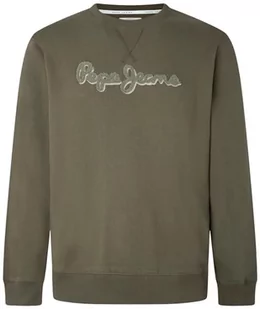 Pepe Jeans Bluza męska Ryan Crew, Zielony (oliwkowy), XL - Bluzy męskie - miniaturka - grafika 1
