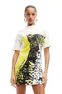 Sukienki - Desigual Damska sukienka Vest WILD Tiger, 1001 RAW Casual Dress, biała, XS - miniaturka - grafika 1