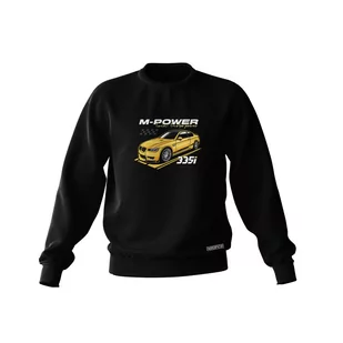Czarna bluza BMW E90 M3 żółta-M - Odzież do sportów motorowych - miniaturka - grafika 1