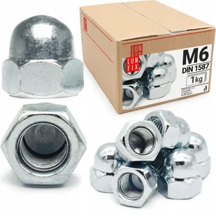 Nakrętka kołpakowa M6 DIN 1587 kapturkowa grzybkowa ocynk ocynkowana 1kg - Śruby i nakrętki - miniaturka - grafika 1
