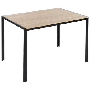 Stół do jadalni 120 x 80 cm jasne drewno z czarnym NEWFIELD - Stoły - miniaturka - grafika 1