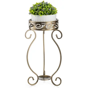 Dąstal Kwietnik stojący na doniczkę Fiorina 63 cm złoty - Donice - miniaturka - grafika 1