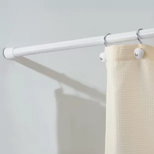 Biały regulowany drążek na zasłonę prysznicową iDesign Cameo, dł. 66- 107 cm - Akcesoria łazienkowe - miniaturka - grafika 1