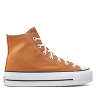 Trampki damskie - Trampki Converse Chuck Taylor All Star Lift Platform Hi A11537C Pomarańczowy - miniaturka - grafika 1