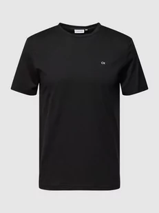 T-shirt z detalem z logo - Koszulki męskie - miniaturka - grafika 1