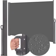 Markizy - Markiza boczna tarasowa 300x160 cm roleta na balkon przesuwana osłona grafitowa - miniaturka - grafika 1