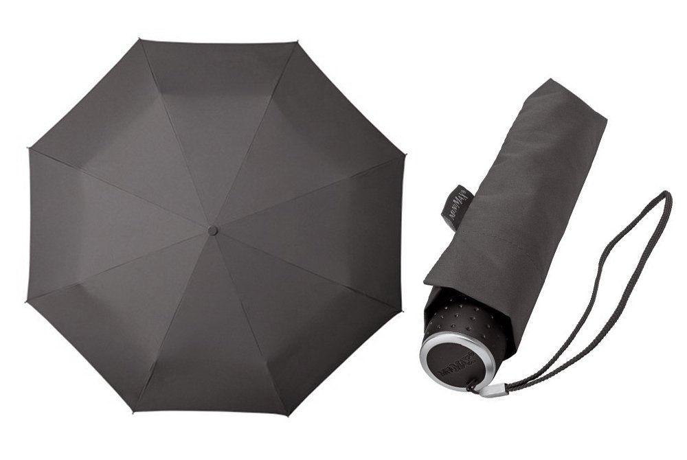 Parasolka klasyczna szara, składana