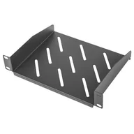 Szafy rack - Lanberg półka do szaf 10 310mm 1U 254x180mm udźwig do 20kg Czarna (AK-1012-B) - miniaturka - grafika 1
