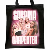 Torby i wózki na zakupy - Torba bawełniana czarna na zakupy Sabrina Carpenter Dla Fanów - miniaturka - grafika 1