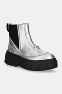Botki damskie - Sorel sztyblety skórzane CARIBOU X BOOT CHELSEA W damskie kolor srebrny na platformie 2048441034 - miniaturka - grafika 1