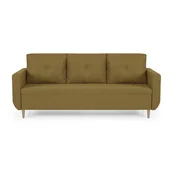 Sofy i kanapy - Kanapa sofa 3 os z funkcją spania DORO żółta - miniaturka - grafika 1