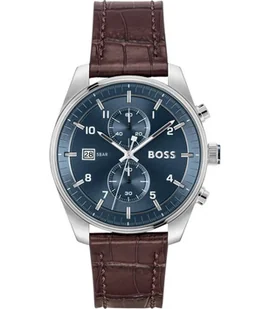 Zegarek ZEGAREK MĘSKI HUGO BOSS 1514194 Skytraveller - Zegarki męskie - miniaturka - grafika 1