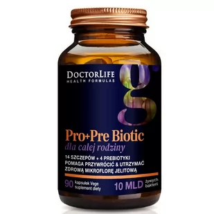 Pro+Pre Biotic suplement diety dla całej rodziny 90 kapsułek - Suplementy naturalne - miniaturka - grafika 1