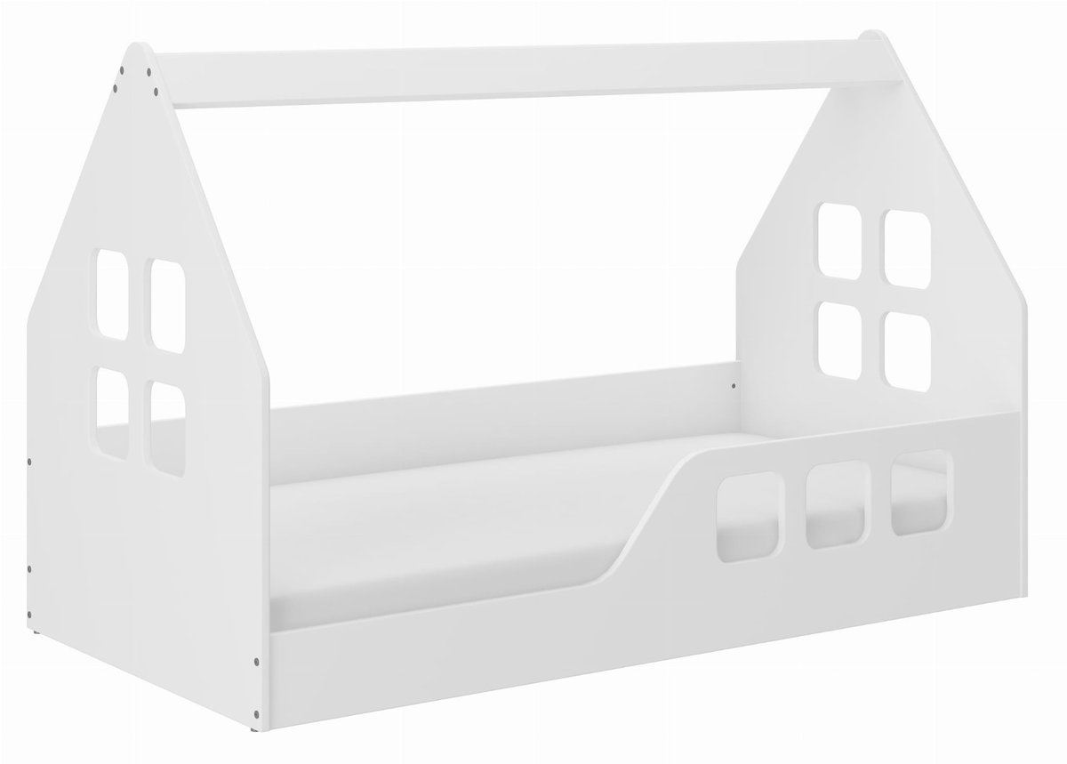 Łóżko dziecięce Bezpieczny Niski DOMEK 160x80 PRAWY