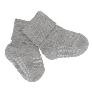 GoBabyGo antypoślizgowe skarpetki do nauki chodzenia BAMBOO Grey Melange 12 m+ - Skarpetki dla dzieci - miniaturka - grafika 1