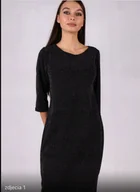 Sukienki - SUKIENKI na WESELE PLUS SIZE mała czarna PREZENT dla NIEJ EXTRA OKAZJA - miniaturka - grafika 1