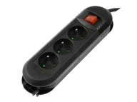 Listwy zasilające - HAMA LISTWA ZASILAJĄCA "COMFORT" 3GN, 1,5M (CZARNA) - miniaturka - grafika 1