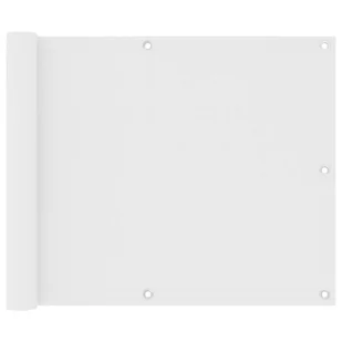 vidaXL Parawan balkonowy, biały, 75x600 cm, tkanina Oxford vidaXL - Parawany - miniaturka - grafika 1