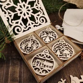 Bombki - Mini Bombki- zestaw ozdób choinkowych, 8 sztuk - miniaturka - grafika 1