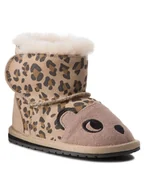 Buty dla dziewczynek - EMU Australia Śniegowce Cheetah Walker B11105 Brązowy - miniaturka - grafika 1