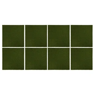 vidaXL Sztuczna trawa w płytkach, 8 szt., 50x50x2,5 cm, gumowa 316173 - Sztuczne kwiaty - miniaturka - grafika 1