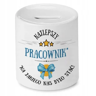 Skarbonka Dla Pracownika na Urodziny na Prezent z Nadrukiem ze Zdjęciem + Opakowanie na prezent (wzór 01) - Skarbonki - miniaturka - grafika 1