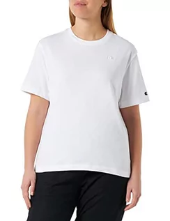 Koszulki i topy damskie - Champion Damska koszulka Rochester 1919 Tonal C-Logo Crewneck S-s, biała, duża, biały, L - grafika 1