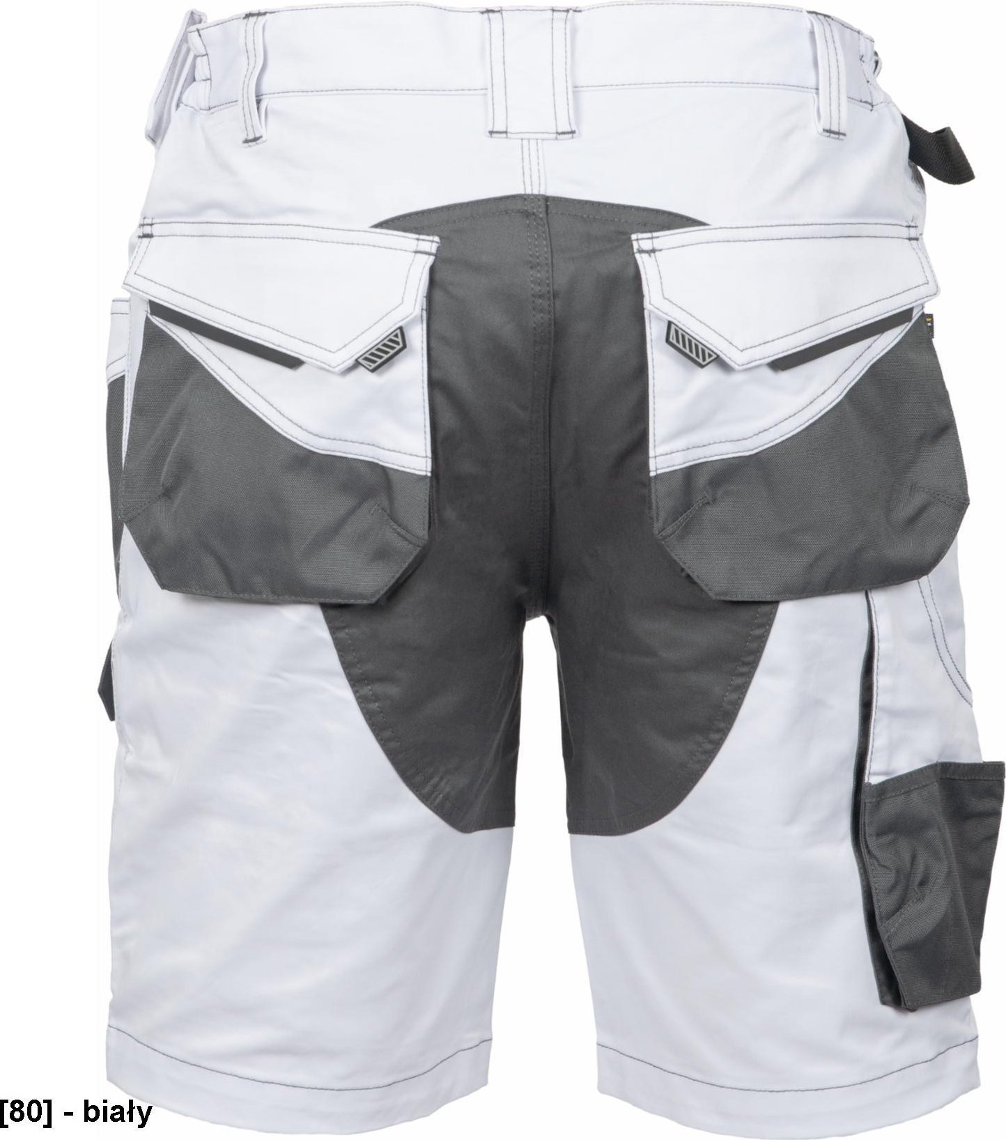 CERVA DAYBORO szorty - męskie spodnie robocze, odblaskowe elementy, 100 % TRIFIBETEX - biały 42