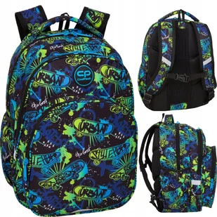 Coolpack Base Plus Plecak Szkolny Młodzieżowy Skate Night F027930 - Plecaki szkolne i tornistry - miniaturka - grafika 1