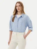 Koszule damskie - Tommy Hilfiger Koszula WW0WW46169 Niebieski Loose Fit - miniaturka - grafika 1