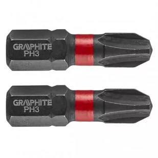 Graphite Bity udarowe PH3 x 25 mm, 2 szt. TOP-56H502 - Wkrętarki - miniaturka - grafika 1