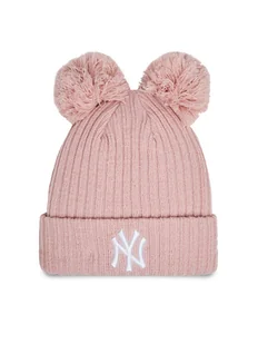 New Era Czapka Wmns Double Pom Nyy 60364289 Różowy - Czapki damskie - miniaturka - grafika 1
