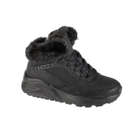 Botki damskie - Skechers Uno Lite Comfurt Collar Botki, czarne, 36 EU, Czarny, 3 UK Child - miniaturka - grafika 1