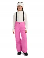 Spodnie narciarskie - Dziewczęce spodnie narciarskie 4F FTRF0948 różowy 55S 146 cm - miniaturka - grafika 1