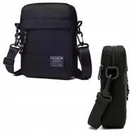 Nerki - Torba Torebka Męska Na Ramię Listonoszka Saszetka Piterek Nerka Czarna - miniaturka - grafika 1