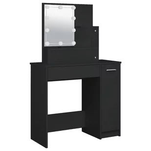 Toaletka z oświetleniem LED, czarna, 86,5x35x136 cm Lumarko! - Toaletki - miniaturka - grafika 8