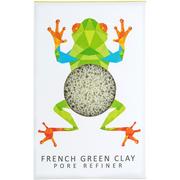 Akcesoria do oczyszczania twarzy - Konjac Sponge Konjac Sponge Gąbka Mini Rainforest Żabka z zieloną glinką do cery normalnej, mieszanej i tłustej - miniaturka - grafika 1