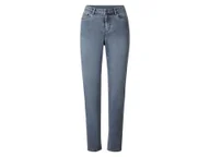 Spodnie damskie - esmara® Jeansy straight high waist damskie z bawełną (Niebieski, 36) - miniaturka - grafika 1