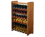 Pozostałe akcesoria barmańskie - Drewniany regał stojak na wino z półką - RW31 na 36 butelek Olcha Drewno sosnowe / Wamar-Sosenka - miniaturka - grafika 1