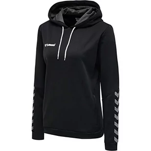hummel Hummel damska bluza z kapturem z poliestru, kolor czarny/biały, XS 204932-2114-XS - Bluzy damskie - miniaturka - grafika 1