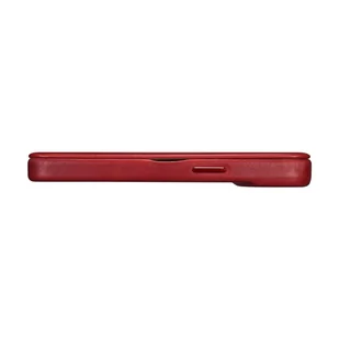 iCarer CE Oil Wax Premium Leather Folio Case skórzane etui iPhone 14 Pro z klapką magnetyczne MagSafe czerwony (AKI14220706-RD) - Etui i futerały do telefonów - miniaturka - grafika 12